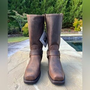 FRYE Women’s 12R Harness NEW Tan Square Toe Western Boots Size 7 Style #77300